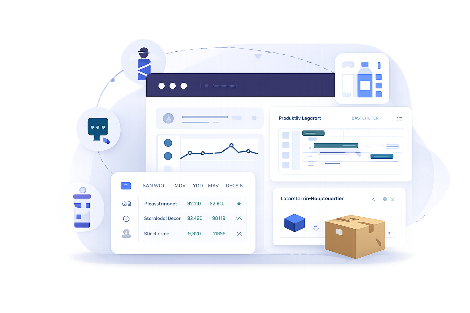 Illustration: CRM & WMS Dashboard
